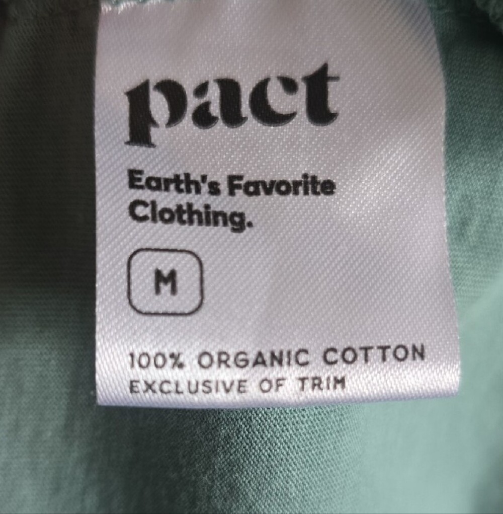 ORGANIC all cotton Womens PACT short length dress . Size MEDIUM - Picture 4 of 5